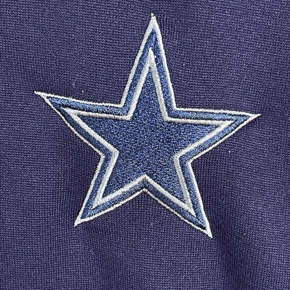 Dallas Cowboys Sweater Adult Large Blue Full Zip Hooded Logo Football Sweatshirt - Picture 4 of 9